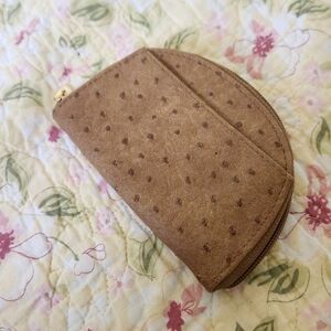 Brown Textured Coin Purse